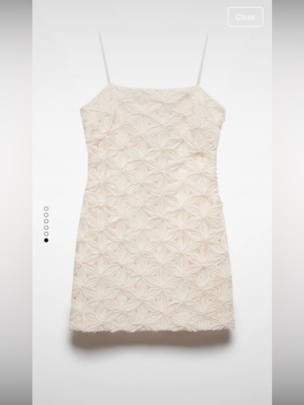 MANGO CAPSULE Cream Textured Floral  Dress Mini - size S - NWT - Blog Fave